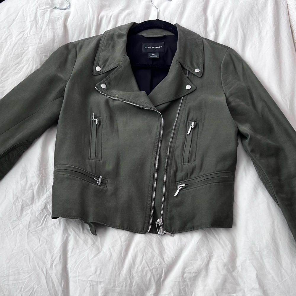 Club Monaco Suede Moto Jacket